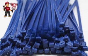 2.5mm x 200mm Dark Blue Cable Ties 100pcs