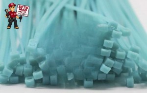 2.5mm x 200mm Sky Blue Cable Ties 100pcs