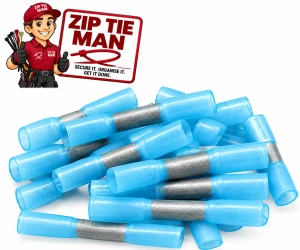 Blue Heat Shrink 4mm Wire Joiners (50 Per Pack)