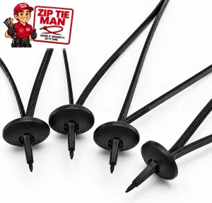 7.6mm x 370mm Chasis Black Cable Ties (50pk)