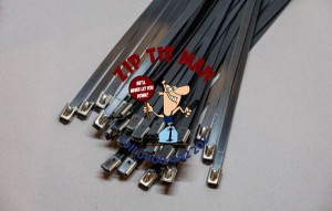 4.6mm x 300mm Coated Stainless Steel Cable Ties (100 pack)