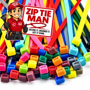  2.5mm x 200mm Mixed-colour Cable Ties 100pcs