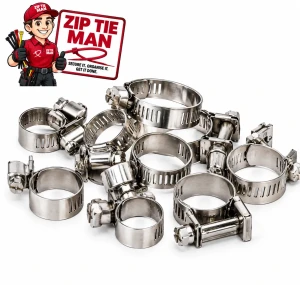 10mm – 12mm EFI 304 Stainless Steel Hose Clamps  (20 Per Pack)