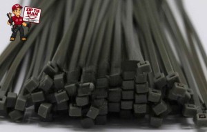 2.5mm x 200mm Grey Cable Ties 100pcs