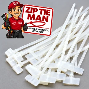 2.5mm x 100mm  Tag 9mm x 20mm White Cable Markers 100pcs