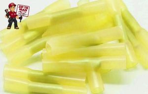 Yellow Heat Shrink 5mm Wire Joiners (50 Per Pack)