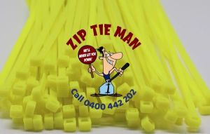 4.8mm x 200mm Fluro Green Cable Ties 100pcs