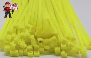 4.8mm x 200mm Fluro Green Cable Ties 100pcs