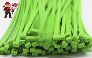 2.5mm x 200mm Light Green Cable Ties 100pcs