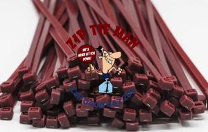 4.8mm x 200mm Maroon Cable Ties 100pcs