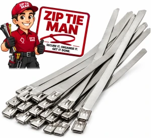7.8mm x 350mm 316 Stainless Steel Cable Ties 100pcs