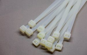 7.6mm x 250mm White Cable Ties 100pcs